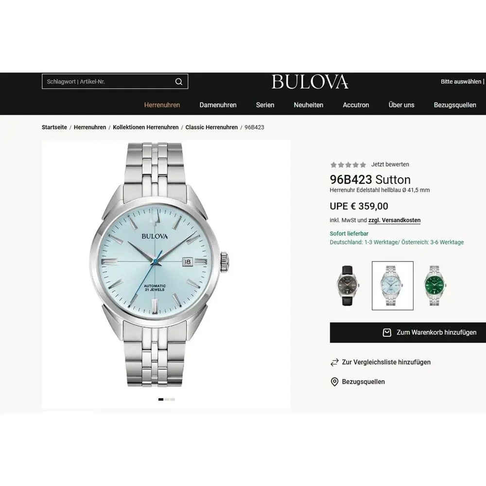 BRAND NEW Bulova 96B423 Surveyor Mecha Classic Automatico